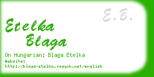 etelka blaga business card